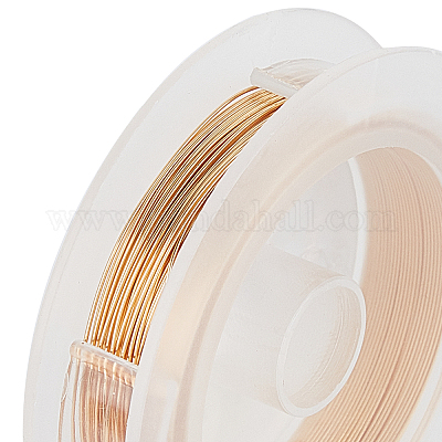 BENECREAT 24 Gauge KC Gold Copper Wire Real Gold Plated Craft Jewelry Wire  Tarnish Resistant Wire for Beading Jewelry Making, 33-Feet/11-Yard  24-Gauge(98-Feet/33-Yard) Gold