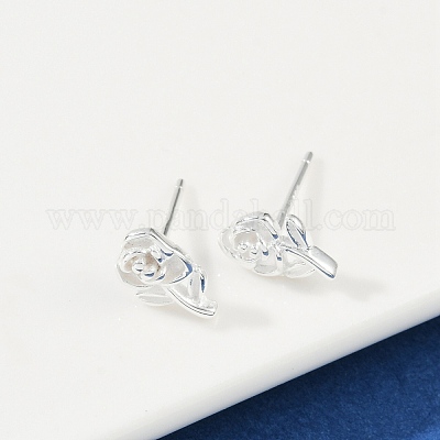925 Orecchini in argento&nbsp;EJEW-V019-03S-1