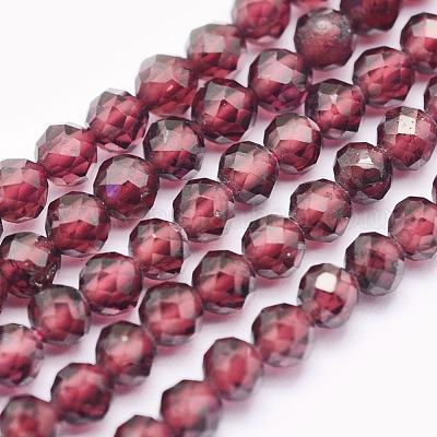 AAA quality Garnet faceted coin beads      5.5-6 mm Garnet faceted beads      13 inch Natural garnet beads       Garnet wholesale coin beads