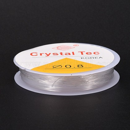 Эластичная эластичная нить с круглыми кристаллами EW-Z001-D01-0.8mm-1