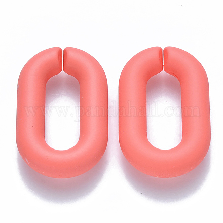 Opaque Spray Painted Acrylic Linking Rings X-OACR-S036-006A-I01-1