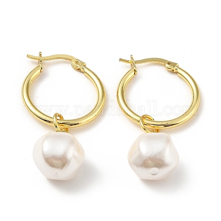 Boucles d'oreilles créoles pendantes en perles de plastique X-EJEW-A070-01G-1