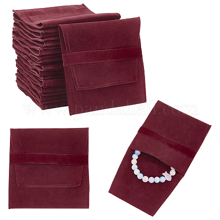 Bolsas de joyería de terciopelo con solapa ABAG-WH0038-43A-1