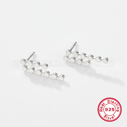 Boucles d'oreilles à tige mini-points en argent sterling plaqué rhodium 925 UK6907-3-1