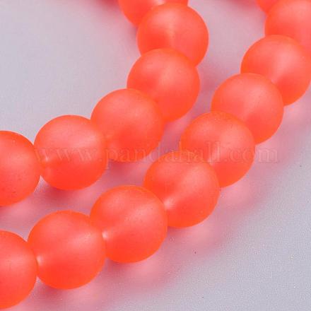 Chapelets de perles en verre transparent GLAA-S031-10mm-27-1