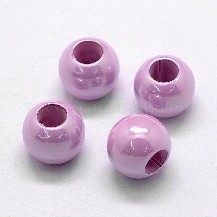 ABS Plastic Imitation Pearl European Beads OACR-L008-16mm-A07-1