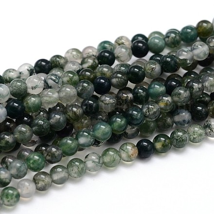 De piedras preciosas naturales hebras de perlas reronda X-G-J303-07-4mm-1