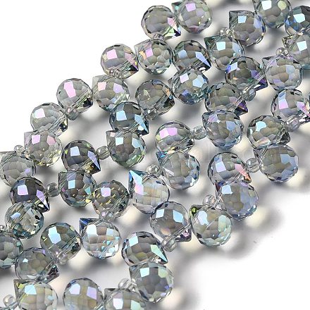 Chapelets de perles en verre électroplaqué&nbsp;EGLA-D030-17U-1