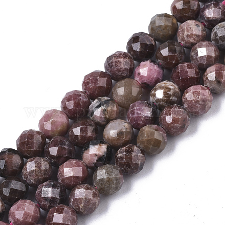 Chapelets de perles en rhodonite naturelle G-N328-004-1