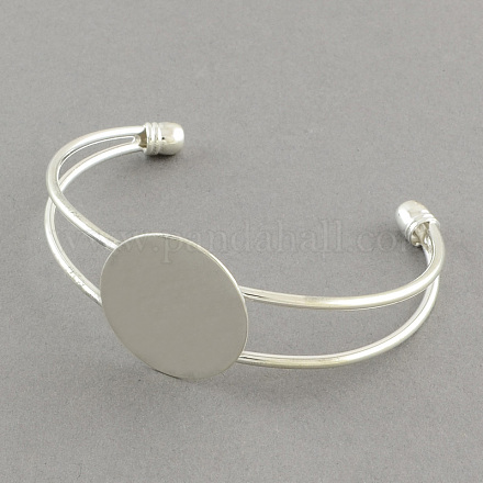 Accessoire de bricolage de bracelet en laiton MAK-S001-SZ018S-20-1