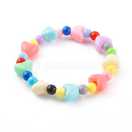 Bracelets acryliques pour enfants BJEW-JB06116-04-1