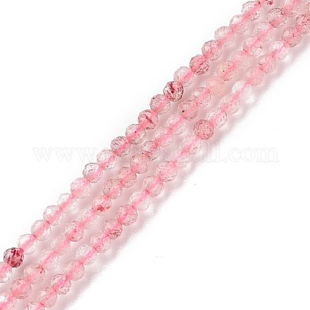 Fragola naturale perle di quarzo fili G-K185-08-1