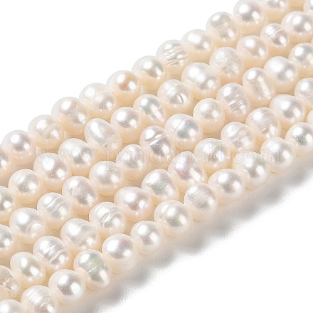 Fili di perle di perle d'acqua dolce coltivate naturali PEAR-E018-42-1