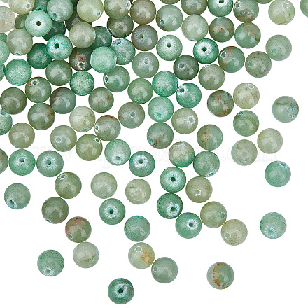 Olycraft natürliche grüne Aventurin Perlen Stränge G-OC0001-47-1