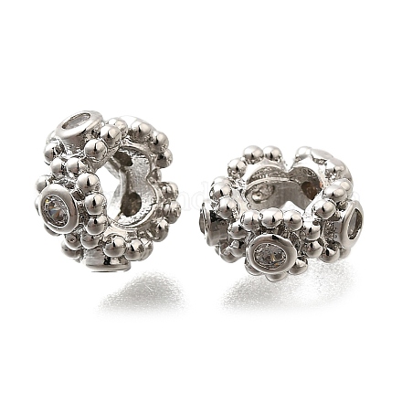 Латунные микропаве прозрачные кубики из циркония KK-S508-49P-1