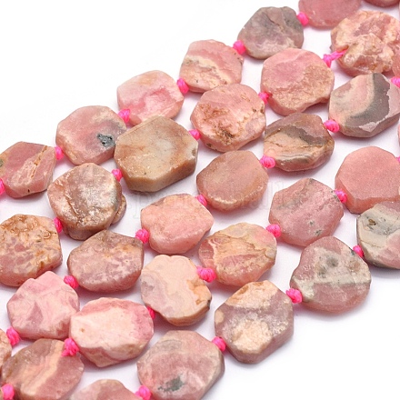 Chapelets de perles en rhodochrosite naturelle G-O170-17-1