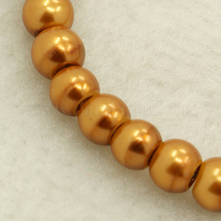 Chapelets de perles en verre nacré HY-3D-B68-1
