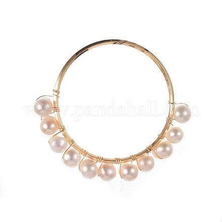 Califique los colgantes de perlas naturales de agua dulce PALLOY-JF00384-1