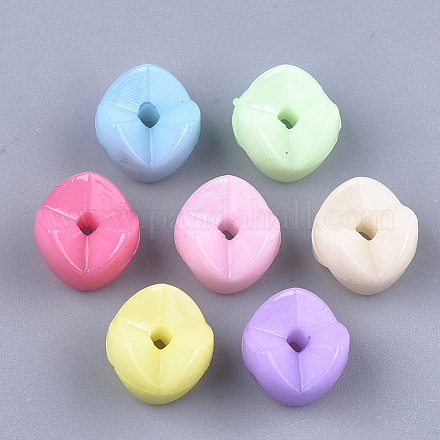 Opaque Solid Color Acrylic Beads X-MACR-T030-15-1