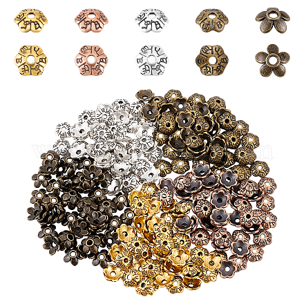 Arricraft 250 Stück Perlenkappen mit 6 Blütenblättern TIBEB-AR0001-01-1