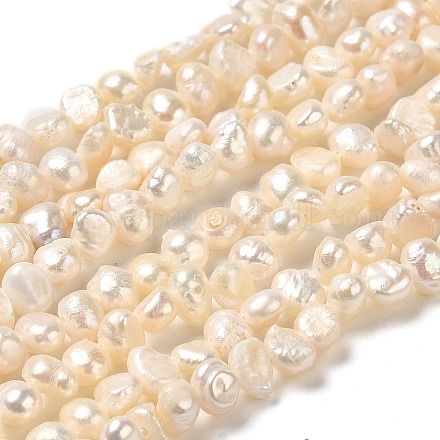 Naturales keshi abalorios de perlas hebras PEAR-E017-27-1