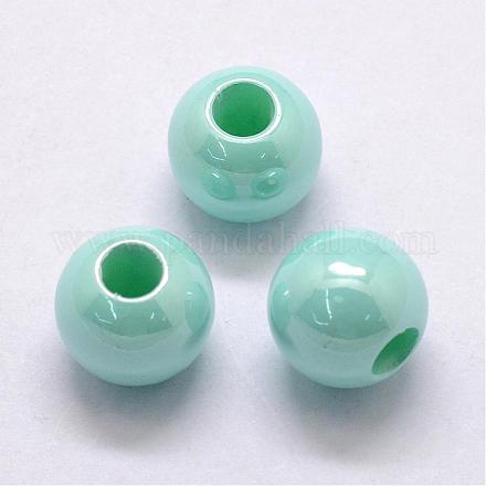 ABS Plastic Imitation Pearl European Beads OACR-L008-14mm-A02-1