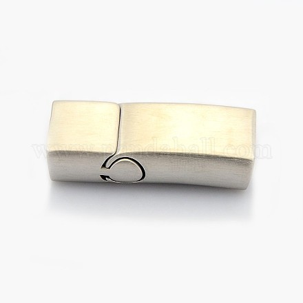 Rectangle 304 mat en acier inoxydable fermoir de bracelet magnétique STAS-I011-05A-1