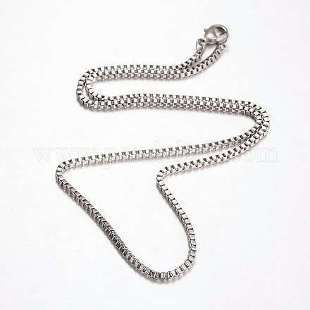 316 colliers de chaînes vénitiennes en acier inoxydable chirurgical NJEW-JN01293-02-1