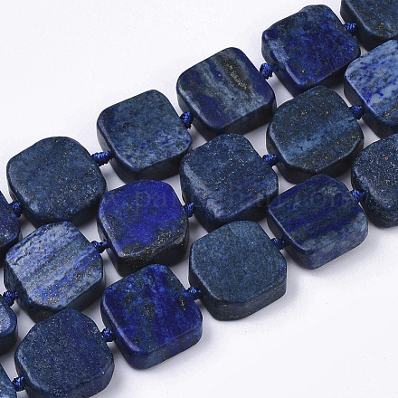 Abalorios de lapislázuli naturales hebras G-N326-03-1