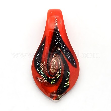 1Box Handmade Dichroic Glass Big teardrop DICH-X041-02-1