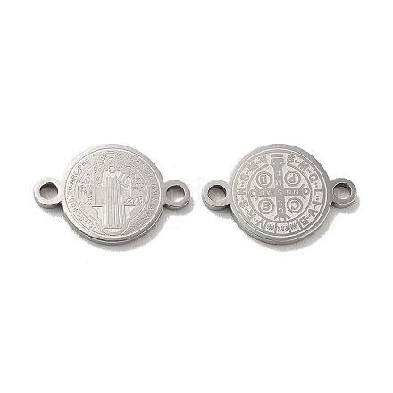 Religion 304 Stainless Steel Connector Charms STAS-C074-03A-P-1