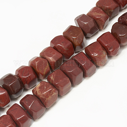 Rosso naturale perline di diaspro fili G-S303-02-1