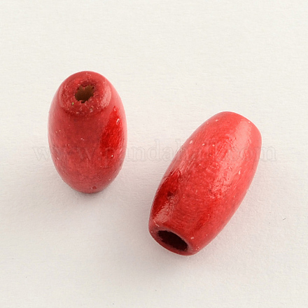 Dyed Natural Wood Beads WOOD-Q003-6x4mm-04-LF-1