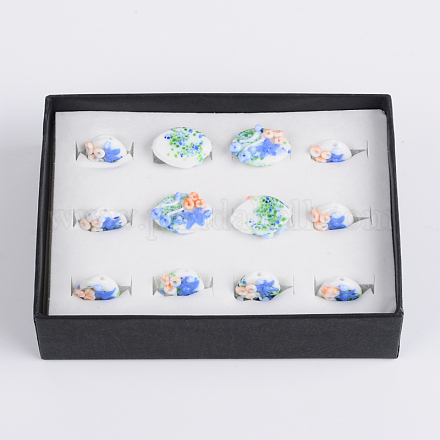 Style mer perles à la main ovale de Murano LAMP-F006-27-1