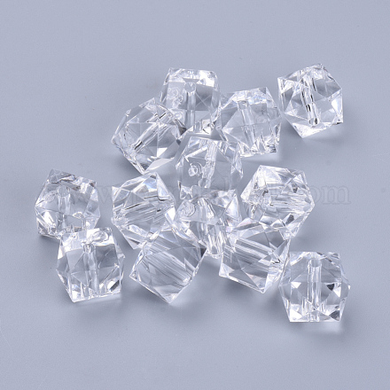 Perles en acrylique transparente X-TACR-Q259-10mm-V01-1