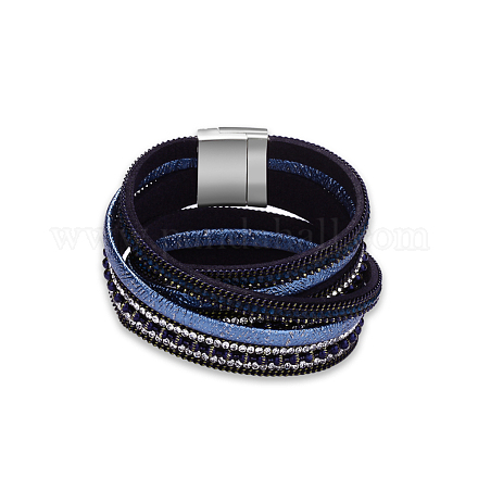 Fashion Zinc Alloy Leather Cord Bracelets BJEW-BB26694-3-1