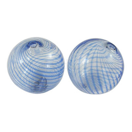 Handmade Blown Glass Globe Beads DH003Y-50mm-05-1