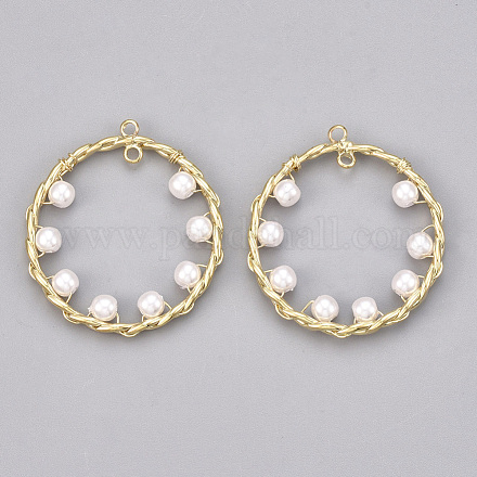 Colgantes de perlas de imitación de plástico abs KK-S348-183-1