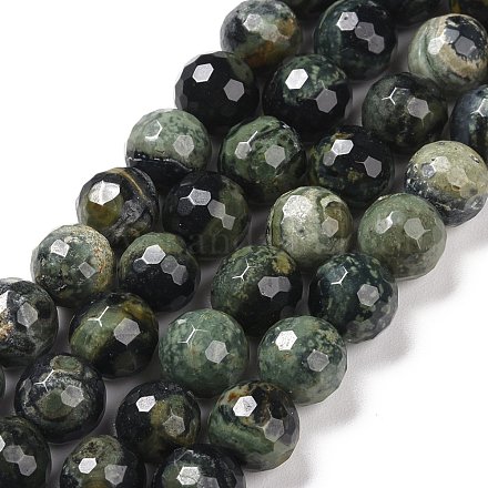 Chapelets de perles de jasper kambaba naturel G-E571-04B-1
