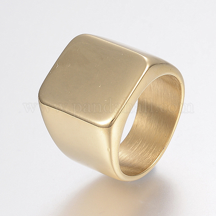 304 anillos de banda de sello de acero inoxidable para hombres RJEW-G091-16-22mm-G-1