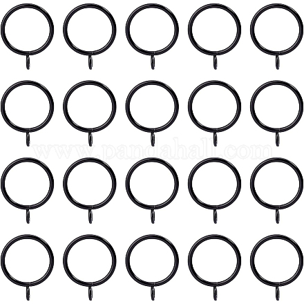 Benecreat 20 pièces anneaux de rideau en fer avec œillet pour panneaux de rideaux FIND-BC0003-56-1