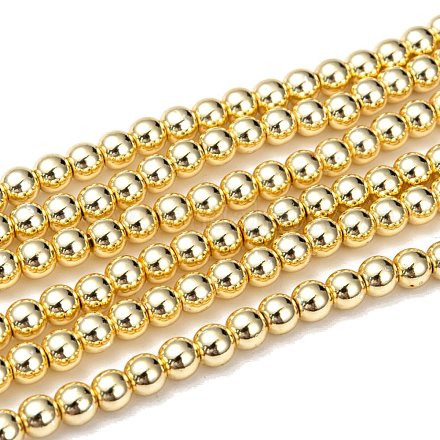 Chapelets de perles en hématite synthétique sans magnétique X-G-Q466-6mm-01-1