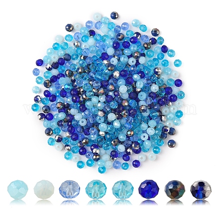 500 pièces de perles de verre opaques électrolytiques EGLA-YW0001-39A-1