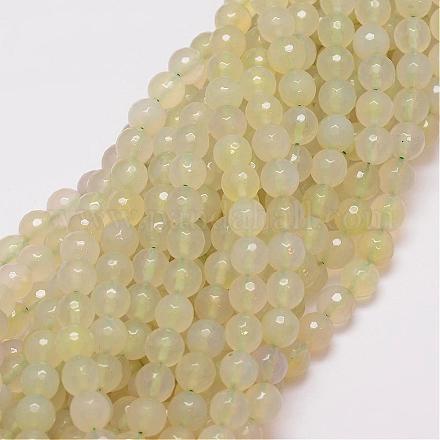 Natural Agate Beads Strands G-G882-8mm-A01-8-1