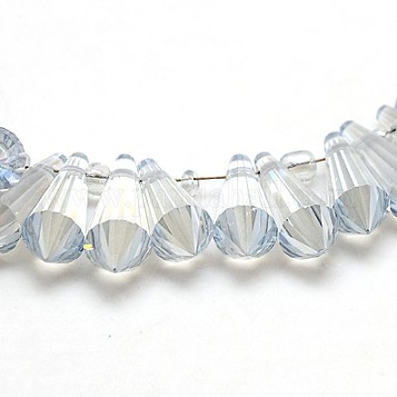 Electroplate Glass Beads Strands EGLA-J030-F04-1