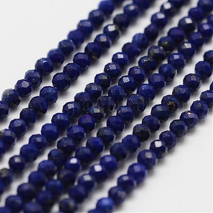 Naturales lapis lazuli de hebras de abalorios G-P270-2mm-19-1