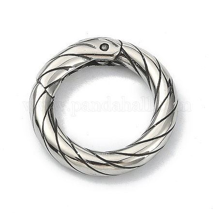 Stile tibetano 316 anello a molla in acciaio inossidabile chirurgico STAS-E191-03AS-02-1