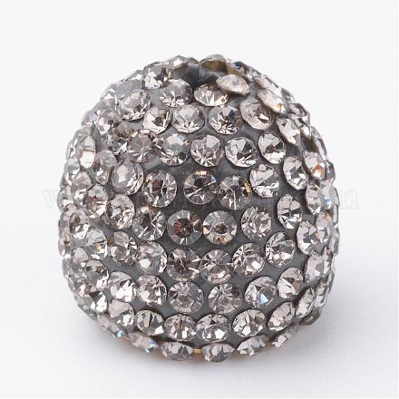 Golden Plated Alloy Rhinestone Terminators Cord Ends RB-G156-06A-1