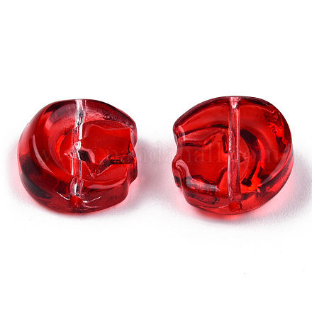 Perles de verre peintes par pulvérisation transparent GLAA-N035-036-C07-1