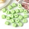Opaque Acrylic Beads, Cube, Pale Green, 14x14x14mm